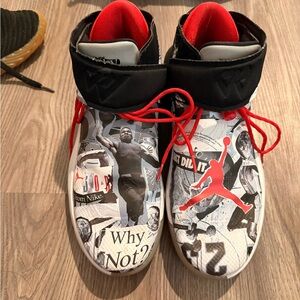 Jordan Black and Red Sneakers